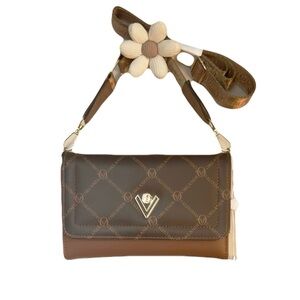 VALENTINO ORLANDI Brown and Cognac Crossbody Guitar Strap, V-3000, NWT